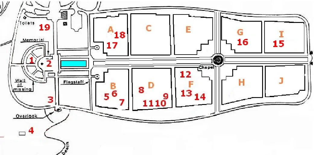 American Cemetery map