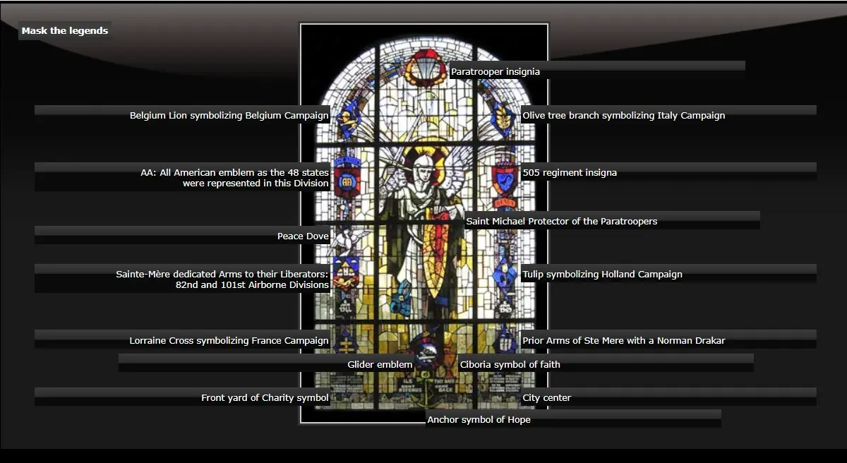 Sainte-Mère-Eglise, Stain glass