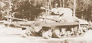 Churchill «Bangalore Torpedo» AVRE used to breach barbed-wire defences and minefields