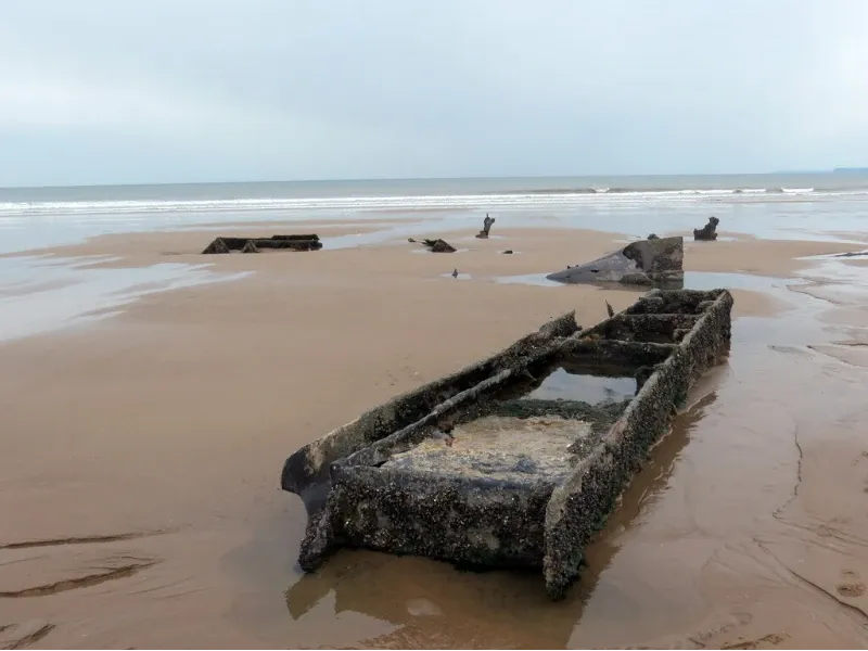 Remains of Mulberry Harbour, Gold beach