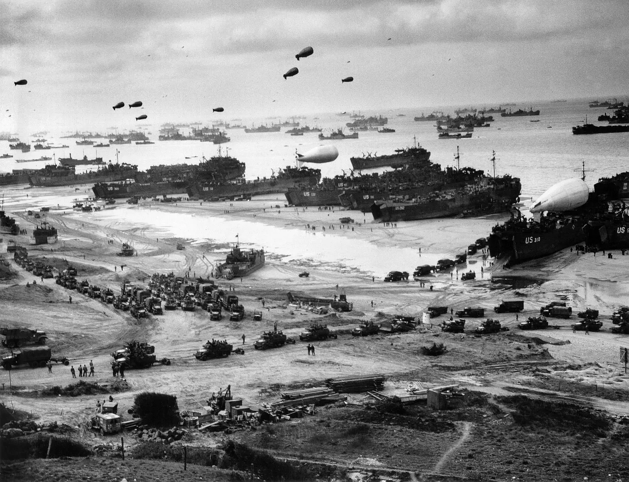 WW2 archive, Normandy landing beach